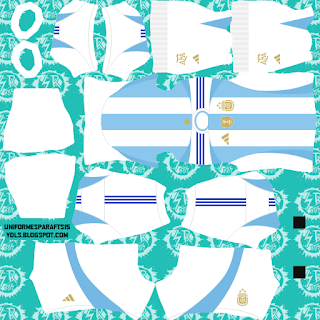 Kits/Uniformes para FTS 15 y Dream League Soccer: Kits/Uniformes Selección de Argentina - Copa América 2024 - DLS 25 1